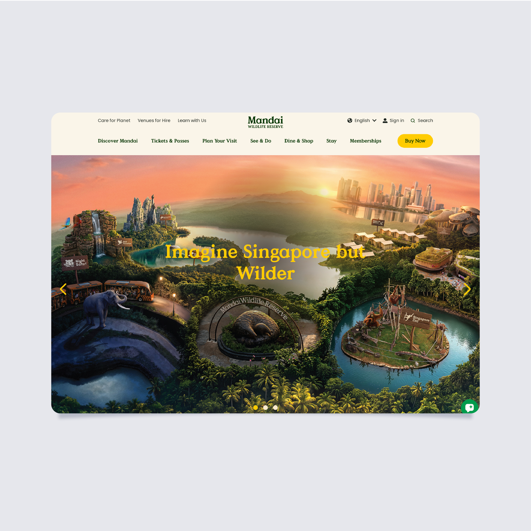 Mandai Wildlife Reserve Website